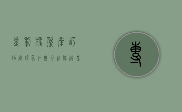专利权资产评估问题有什么方法解决吗（专利权的评估）