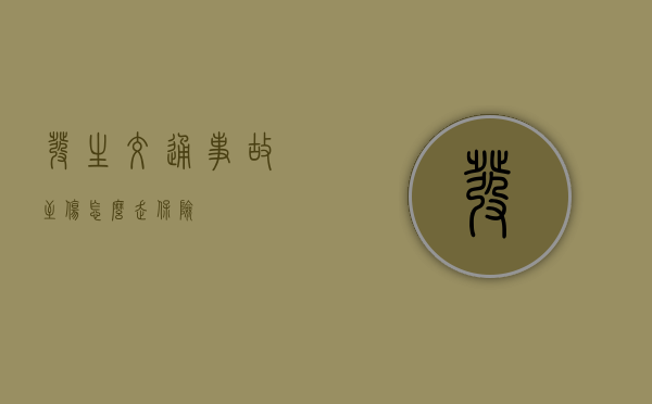 发生交通事故至伤怎么走保险