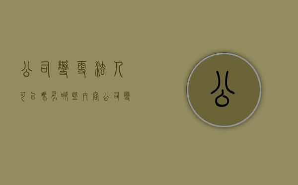 公司变更法人可以吗,有哪些内容（公司变更法人违法吗怎么办理）