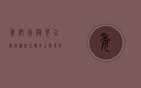 委托合同可以约定违约金吗,其上限是什么（委托合同期限的规定）
