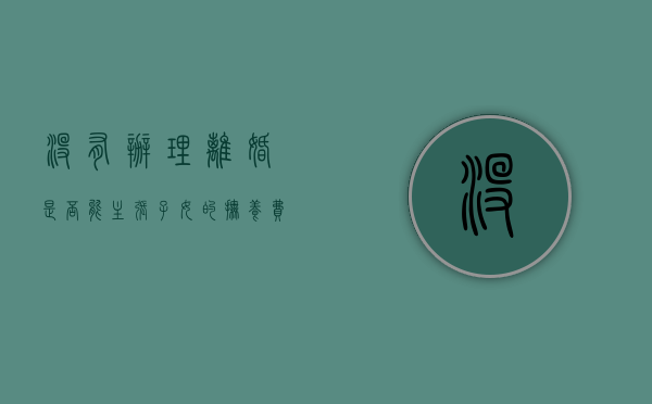 没有办理离婚是否能主张子女的抚养费（没离婚可以主张抚养费吗）