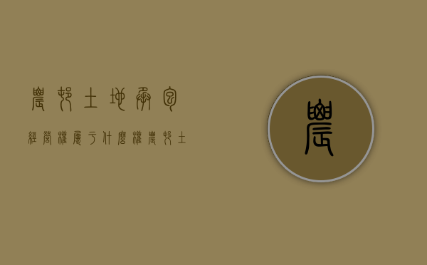 农村土地承包经营权属于什么权（农村土地承包经营权是啥意思）