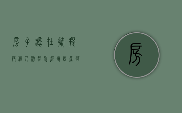 房子还在按揭两个人离婚怎么办（房产证上尽量别写夫妻二人名字）