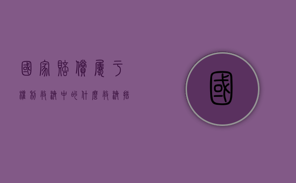 国家赔偿属于权利救济中的什么救济措施（国家赔偿属于权利救济中的什么救济范围）