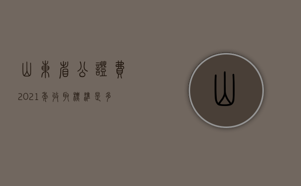 山东省公证费2021年收取标准是多少（山东省公证费2021年收取标准文件）