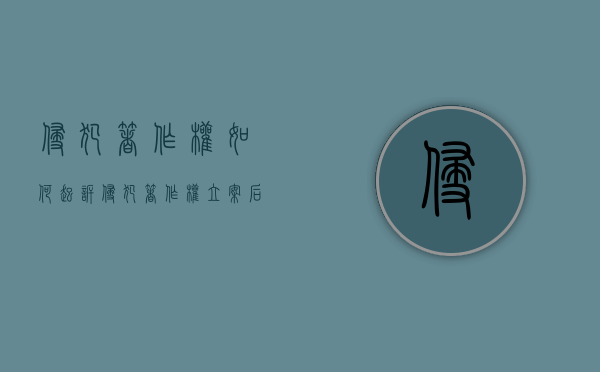 侵犯著作权如何起诉（侵犯著作权立案后可以撤案吗知乎）
