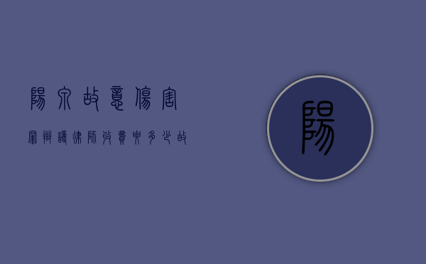 阳泉故意伤害罪辩护律师收费要多少（故意伤害律师收费标准）