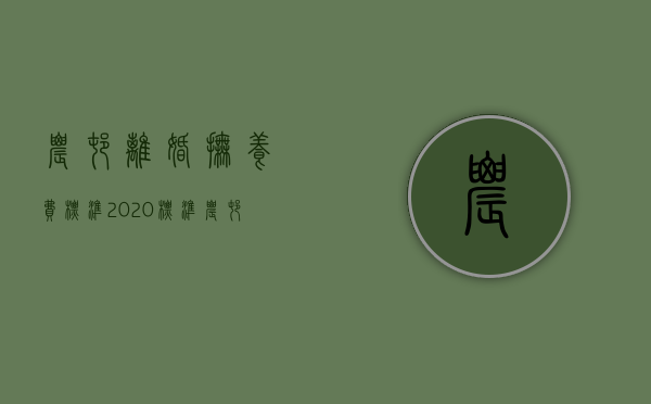 农村离婚抚养费标准2020标准（农村离婚抚养费标准2022一个月多少钱）