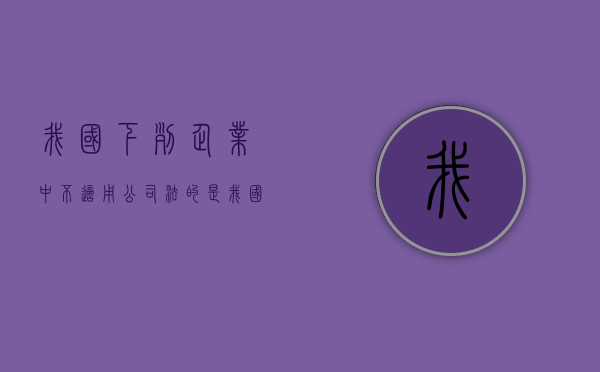 我国下列企业中,不适用《公司法》的是（我国哪些企业形式不适用公司法的规定）