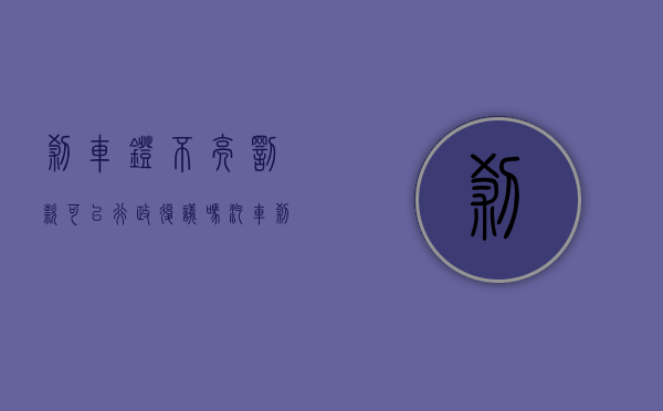 刹车灯不亮罚款可以行政复议吗（汽车刹车灯不亮罚款吗）