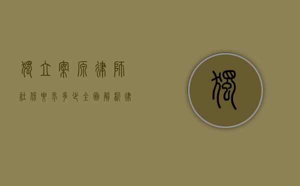 独立案源律师社保要求多少？全面解析律师社保缴纳标准