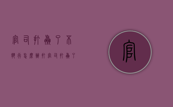官司打赢了,不执行怎么办（打官司打赢了不执行怎么办）