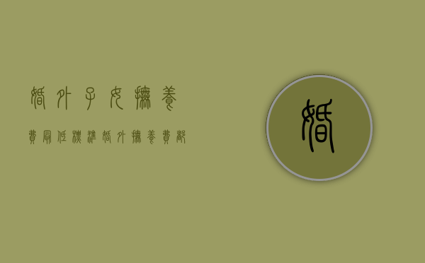 婚外子女抚养费最低标准（婚外抚养费都是怎么给）