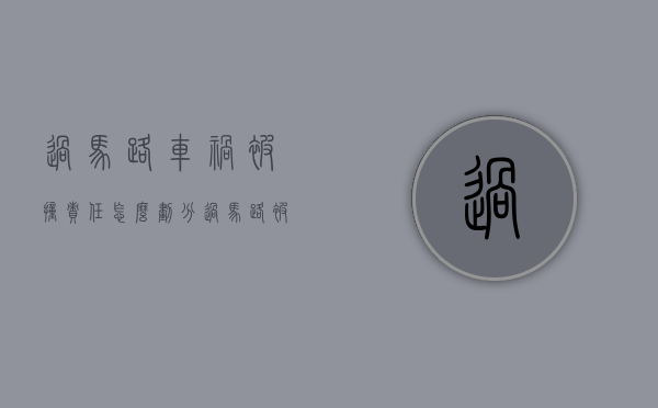 过马路车祸被撞责任怎么划分（过马路被车撞的概率）