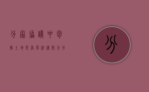 分家协议中包括土地是否有法律效力（分家协议书模板包括土地分配协议吗）