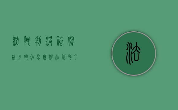 法院判决赔偿款不执行怎么办（法院判了赔钱不执行怎么办）