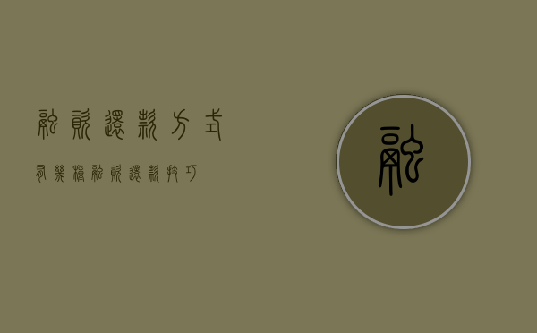 融资还款方式有几种（融资还款技巧）
