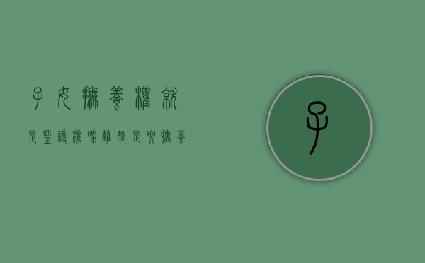 子女抚养权就是监护权吗（离婚是要抚养权还是监护权）
