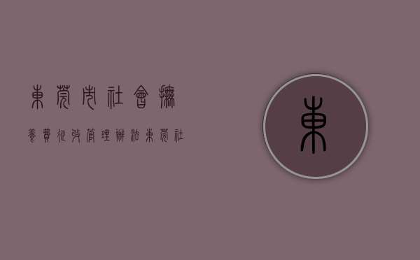 东莞市社会抚养费征收管理办法（东莞社会抚养费新政）