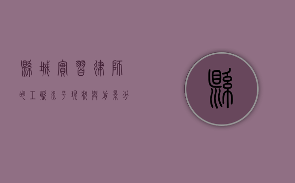 县城实习律师的工资水平，现状与前景分析