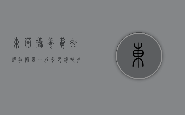 东莞抚养费起诉律师费一般多少钱啊（东莞抚养费起诉律师费一般多少钱一次）
