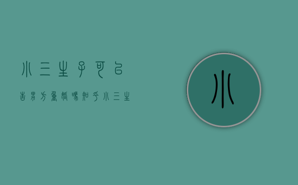 小三生子可以告男方重婚吗知乎（小三生子可以告男方重婚吗视频）