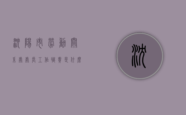 沈阳市劳动关系处处长工作职责是什么（沈阳市劳动行政部门）