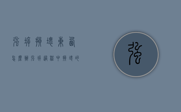 强拆损坏东西怎么办（强拆过程中损坏的私人物品怎么算）