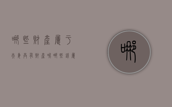 哪些财产属于夫妻共有财产呢（哪些钱属于夫妻共同财产）