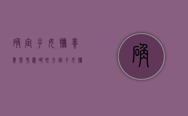 确定子女抚养费需考虑哪些方面（子女抚养费用）