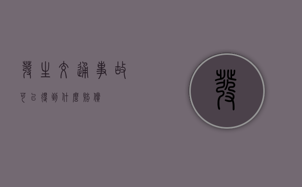发生交通事故可以得到什么赔偿