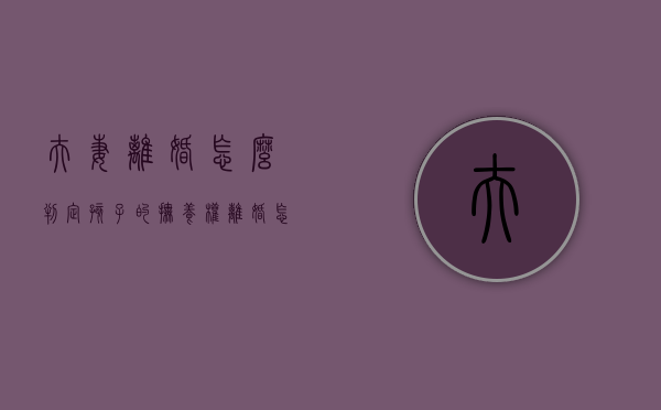 夫妻离婚怎么判定孩子的抚养权（离婚怎么看孩子规定）