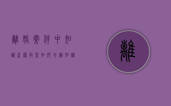 离婚案件中知识产权收益如何分割（知识产权收益属于个人财产吗）
