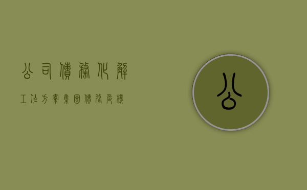 公司债务化解工作方案（集团债务危机）