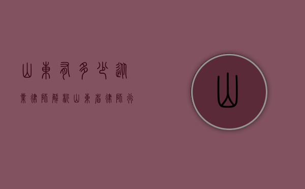 山东有多少从业律师？解析山东省律师行业现状与发展趋势