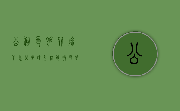 公务员被开除了怎么办理（公务员被开除了怎么办理退休）