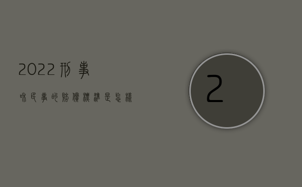 2022刑事和民事的赔偿标准是怎样的啊（2022刑事和民事的赔偿标准是怎样的）