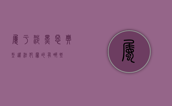 属于涉黑恶典型违法犯罪的有哪些