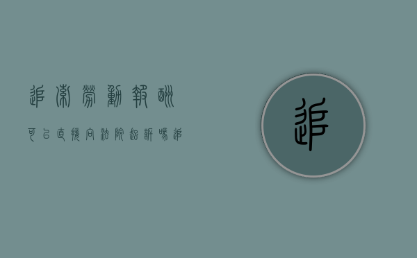 追索劳动报酬可以直接向法院起诉吗（追索劳动报酬能直接起诉吗）