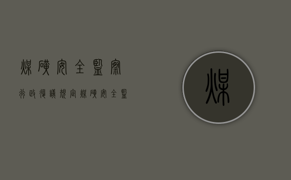 煤矿安全监察行政复议规定（煤矿安全监察条例的有关规定）