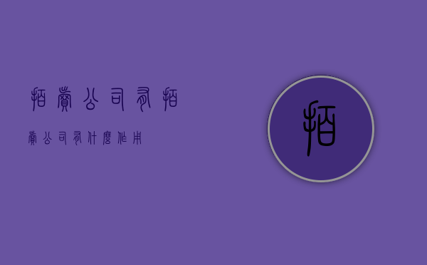 拍卖公司有（拍卖公司有什么作用）