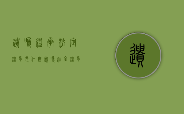 遗嘱继承法定继承是什么（遗嘱法定继承顺序）