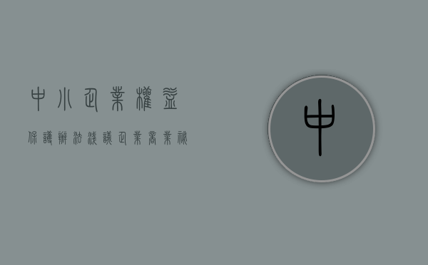 中小企业权益保护办法(浅议企业商业秘密保护的重要性) 中小企业权益保护办法(浅议企业商业秘密保护的重要性)