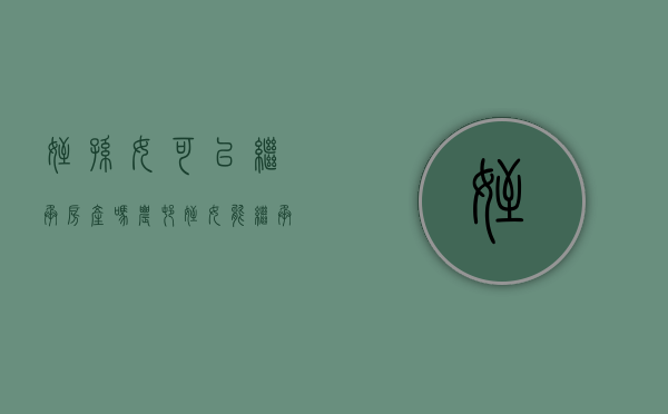 侄孙女可以继承房产吗农村（侄女能继承房子吗）
