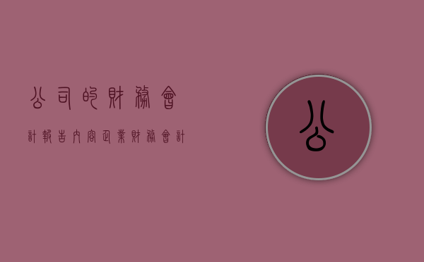 公司的财务会计报告内容（企业财务会计报告编制要求）