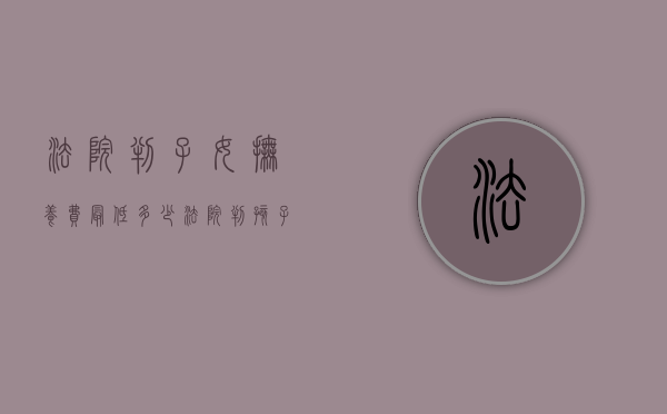 法院判子女抚养费最低多少（法院判孩子抚养权流程）