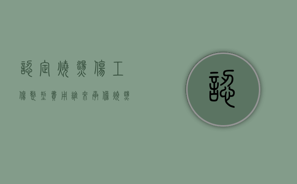 认定烧烫伤工伤整型费用谁来承担？（烧烫伤工伤级别赔偿价格是怎么判定的）
