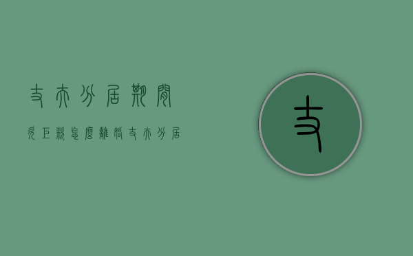 丈夫分居期间欠巨款怎么离婚（丈夫分居期间欠巨款能离婚吗）