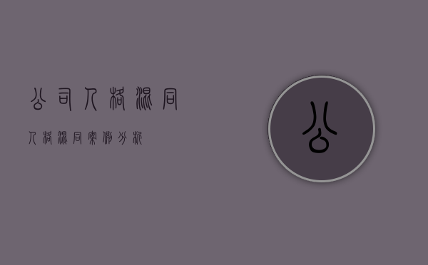 公司人格混同（人格混同案例分析）