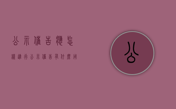 公示催告应怎样进行（公示催告有什么用）